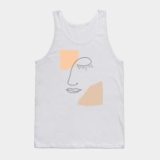 One line abstract sleep beauty boho Tank Top